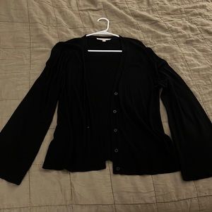 Bell sleeve LOFT sweater in black